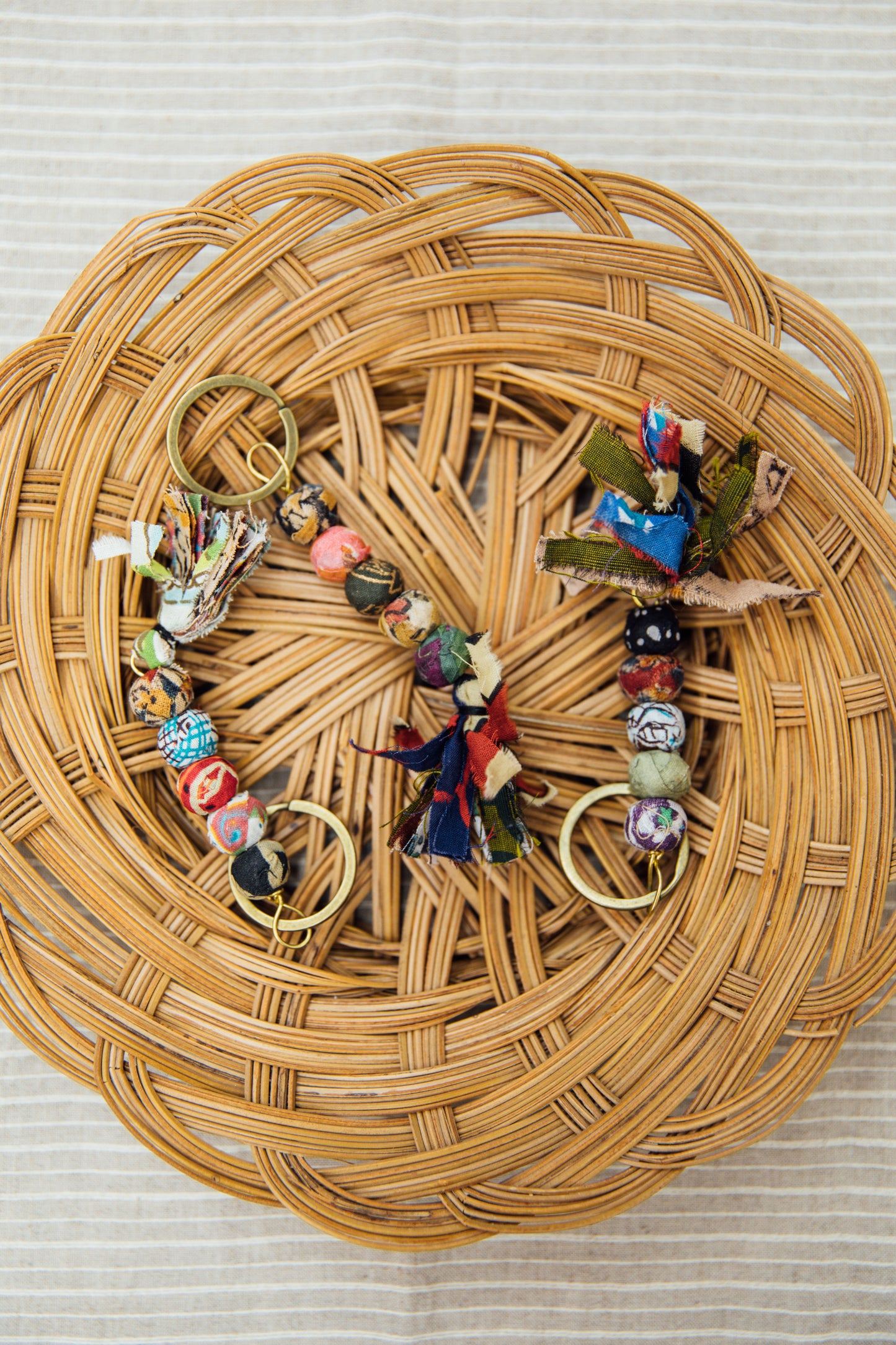 Patchwork Artisan Keychain