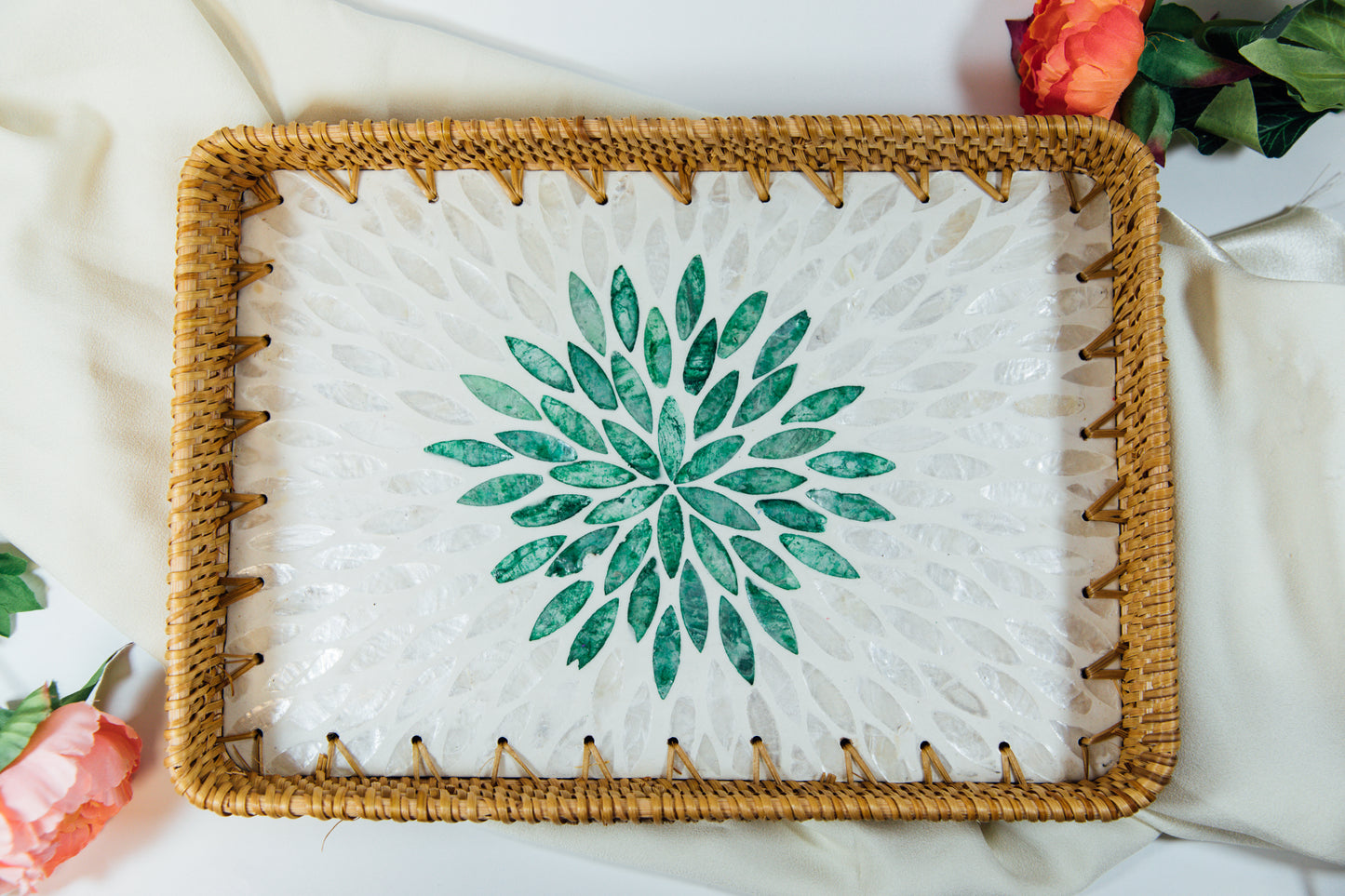 Wicker Rectangular Tray