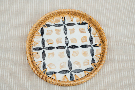 Wicker Medium Circular Tray