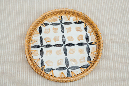 Wicker Medium Circular Tray