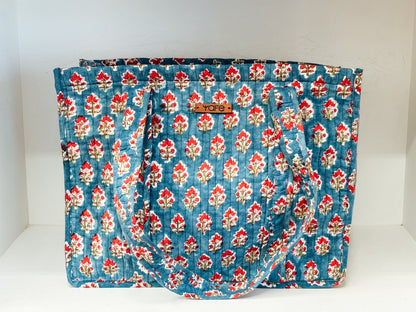 Quilted Indian Square Tote