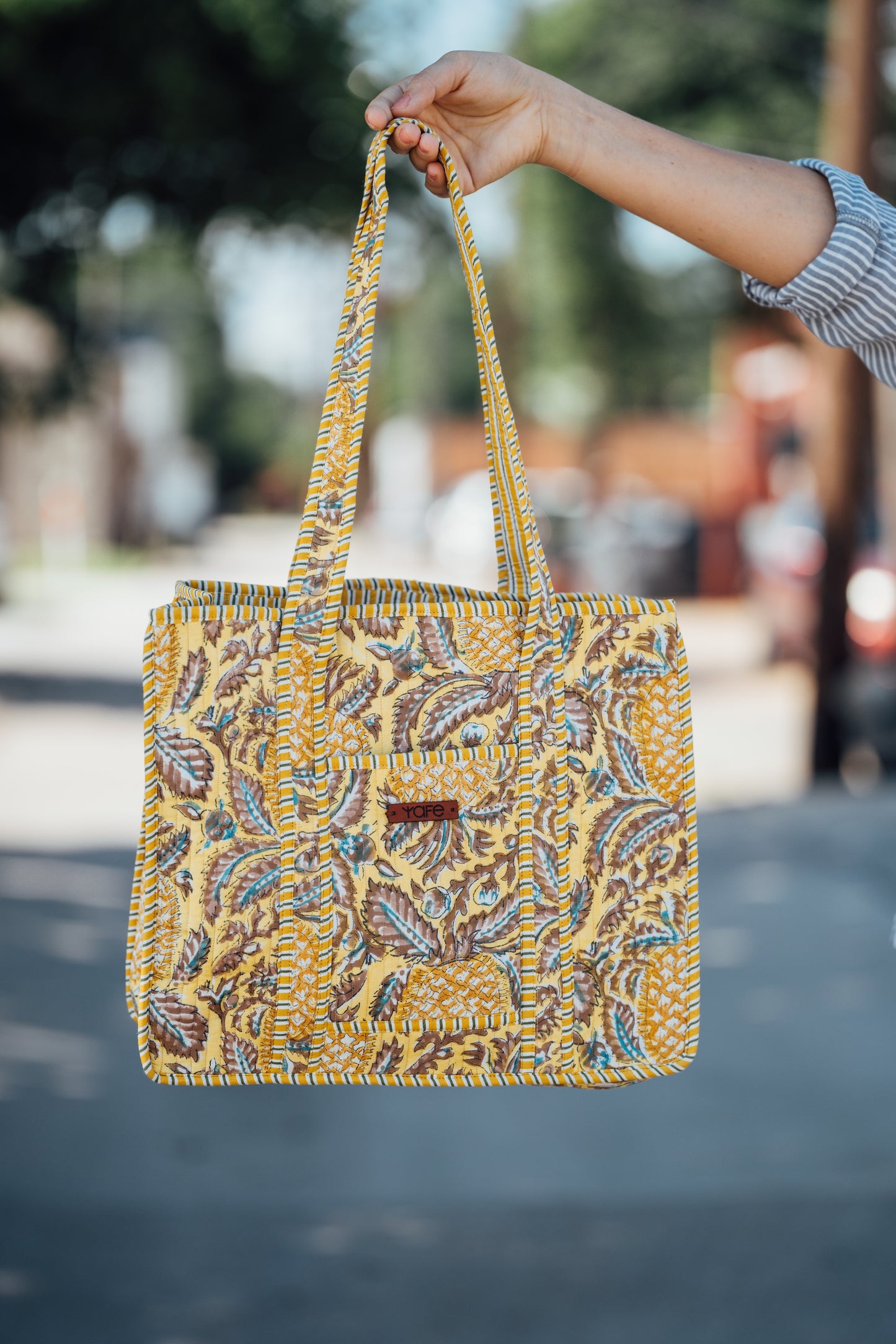 Pineapple Quilted Tote