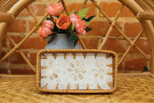 Wicker Rectangular Tray