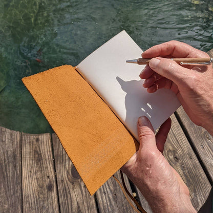 Buffalo Leather Fishbone Journal