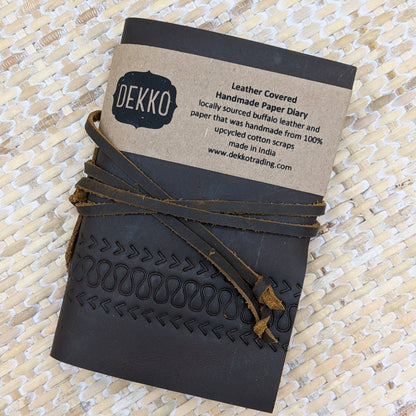 Buffalo Leather Fishbone Journal