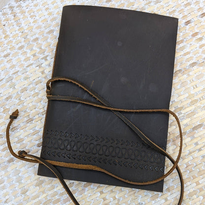 Buffalo Leather Fishbone Journal