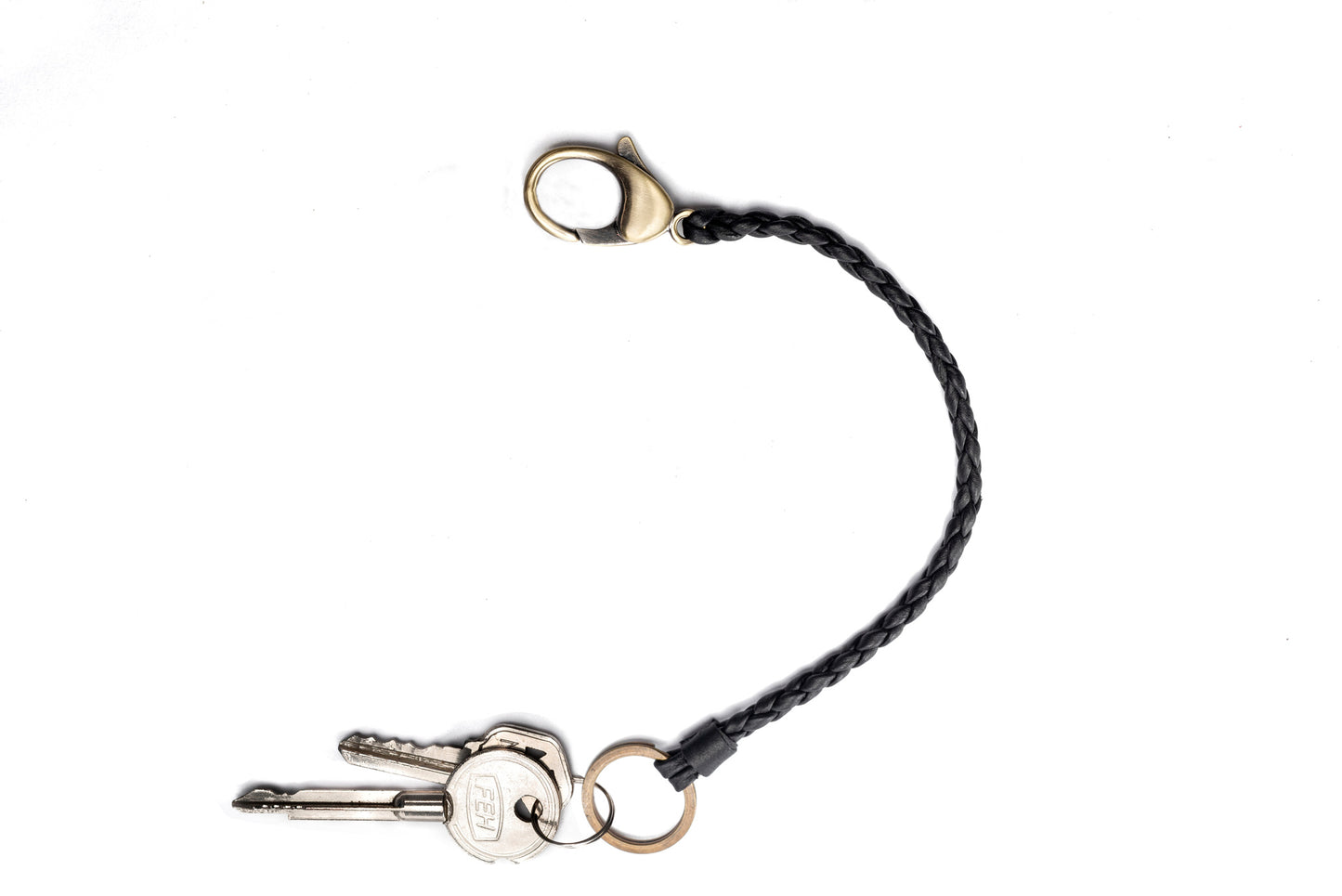 Leather Braided Key Chain (Candor Full Grain)