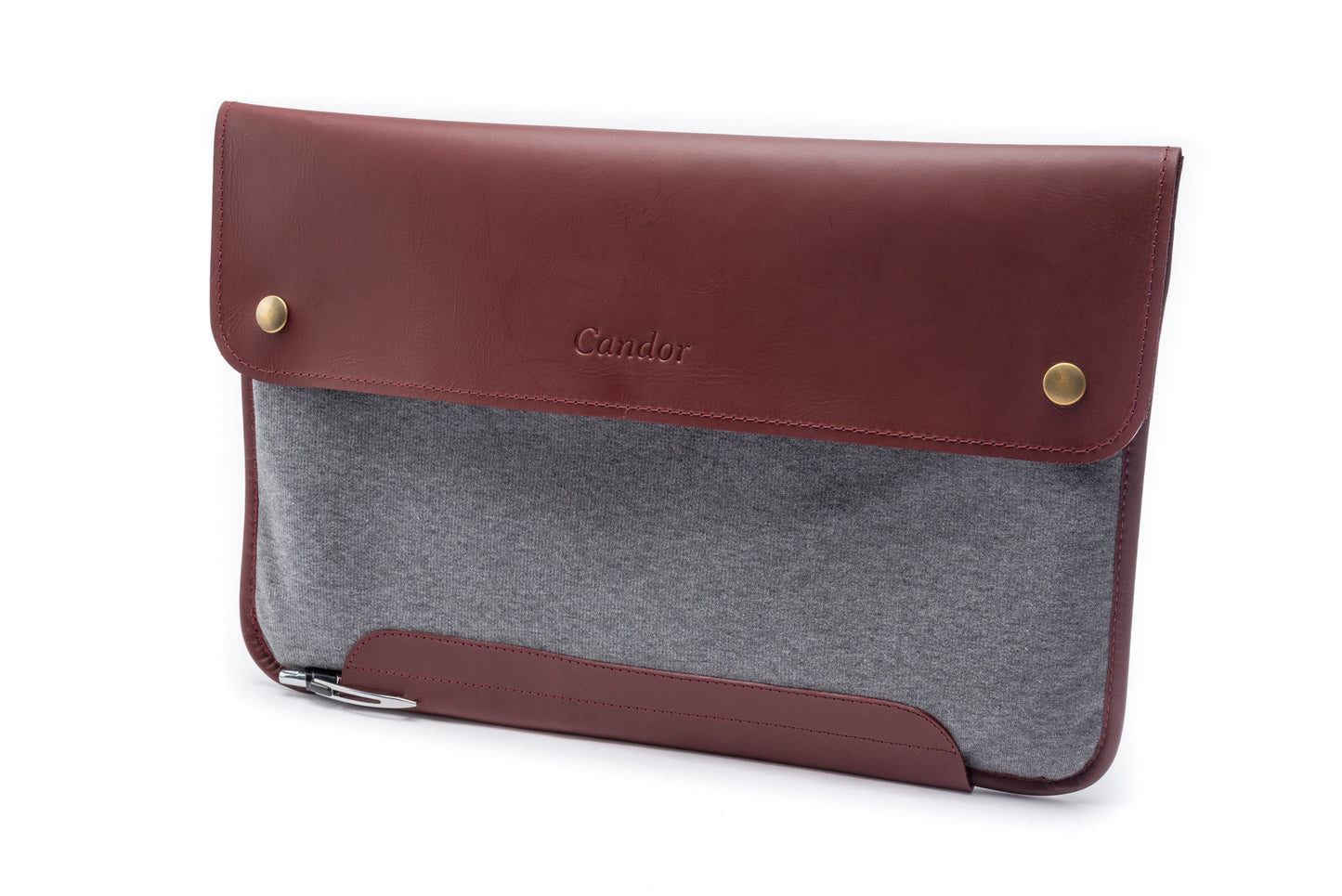 Leather with Fabric Laptop Sleeve (Candor Full Grain)